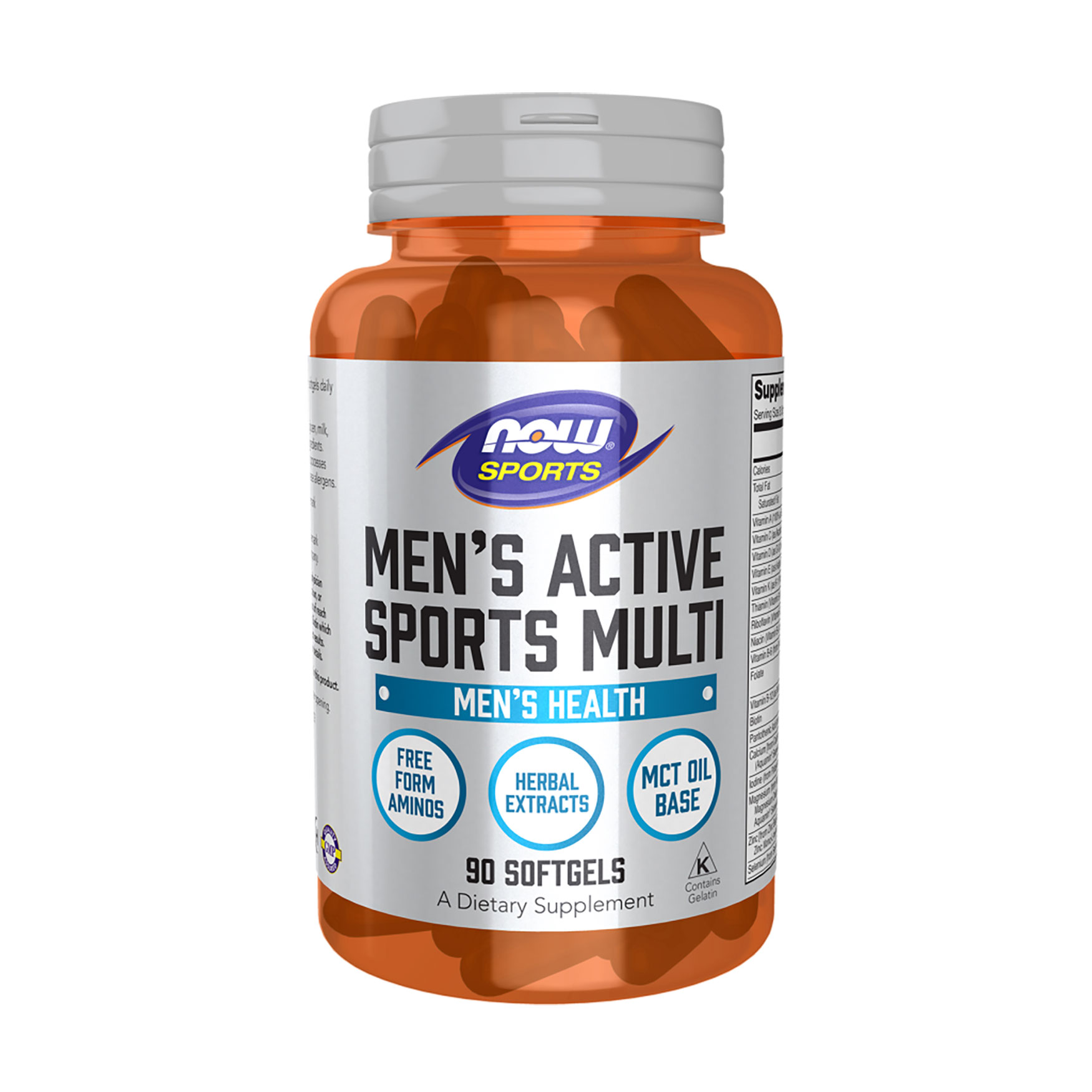 Мультивітаміни для чоловіків NOW foods Men's Active Sports Multi для активних видів спорту, 90 капсул
